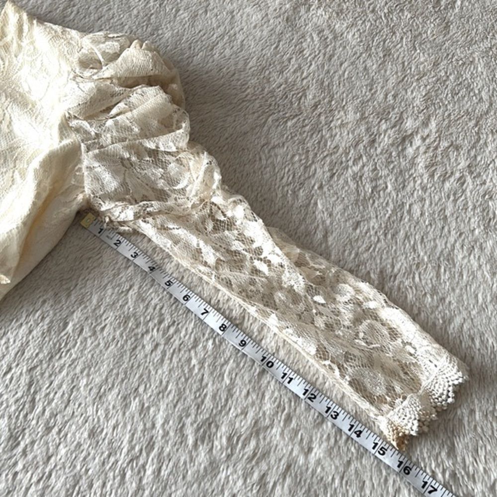 Vintage Gantos cropped lace bubble sleeve jacket - Picture 15 of 16